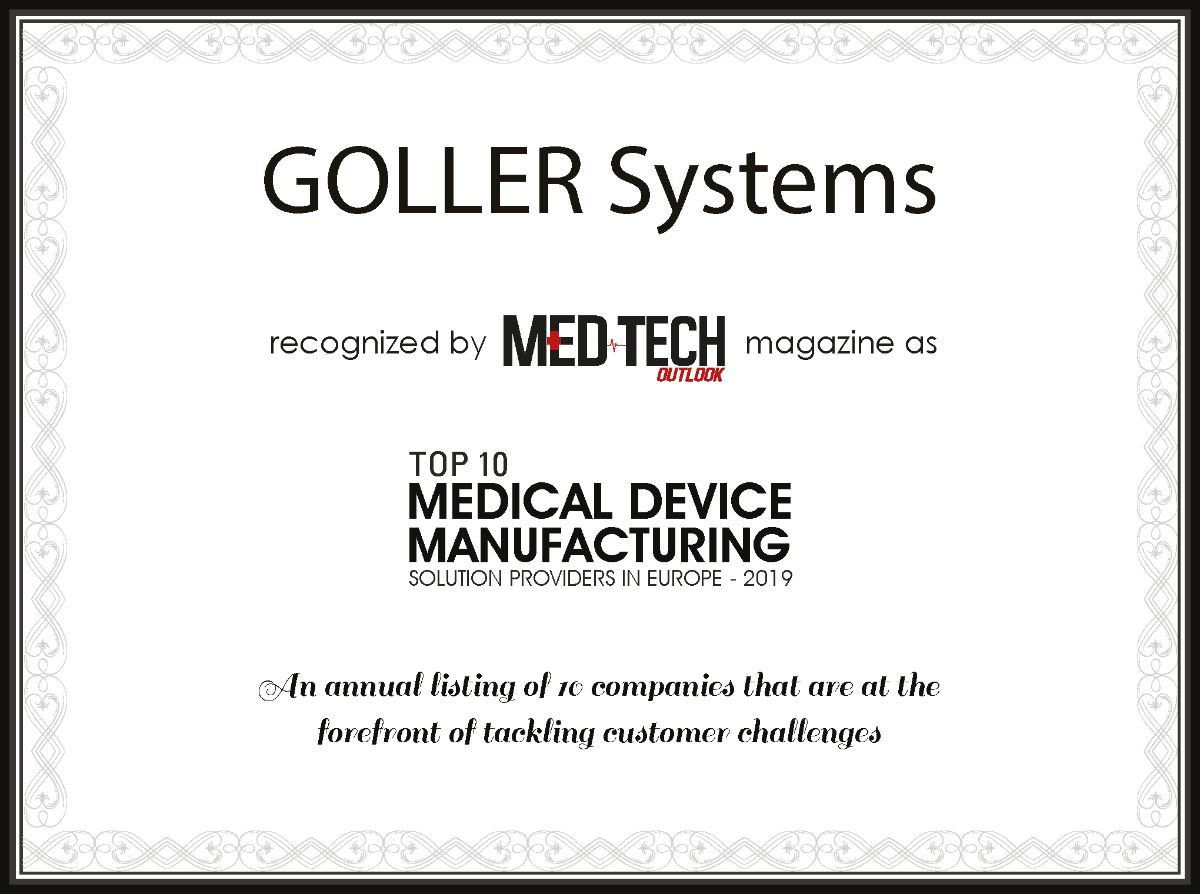 GOLLER Systems Top 10 Medical Device Manufacturing Solution Providers in Europe